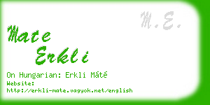 mate erkli business card