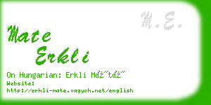 mate erkli business card